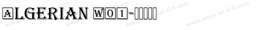 Algerian W01字体转换